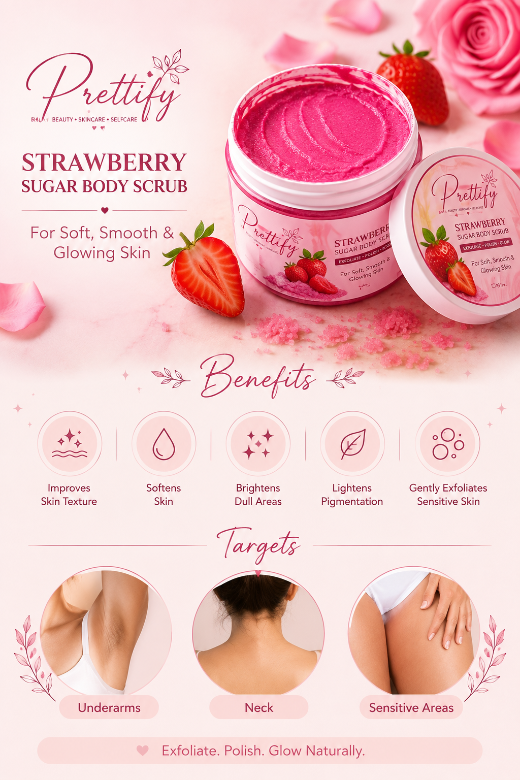 Strawberry Velvet Sugar Body Scrub