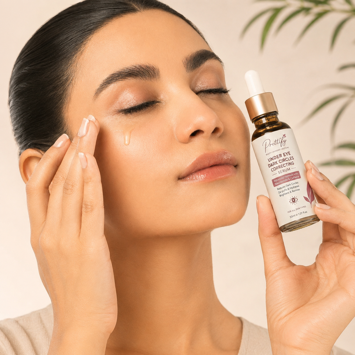 Prettify Dark Circles & Under Eye Correcting Serum – Reduces the appearance of dark circles, de-puffs, hydrates and brightens under-eyes