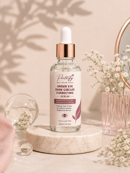 Prettify Dark Circles & Under Eye Correcting Serum – Reduces the appearance of dark circles, de-puffs, hydrates and brightens under-eyes