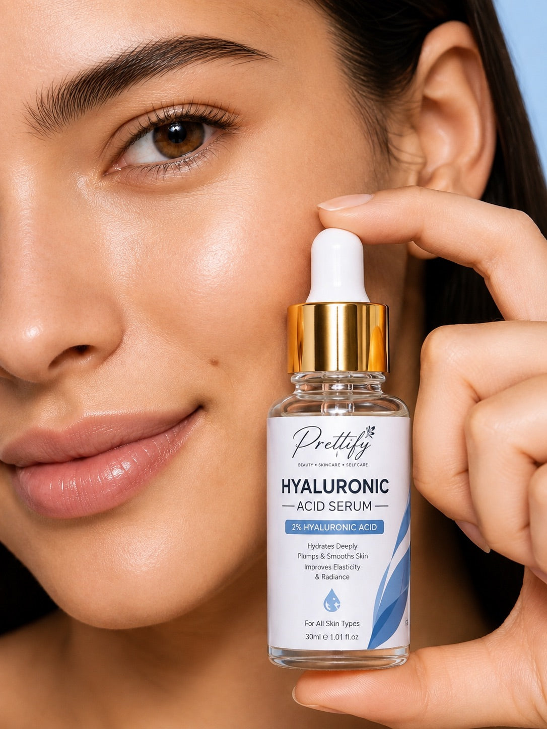 Prettify Hyaluronic Hydration Serum for hydrated and plump-looking skin