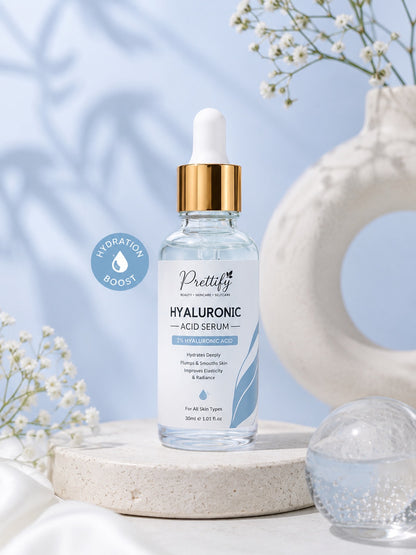 Prettify Hyaluronic Hydration Serum for hydrated and plump-looking skin