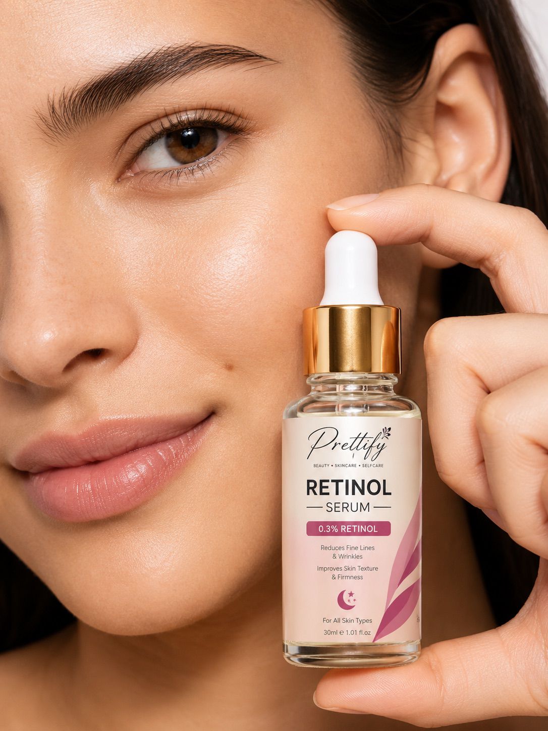 Prettify Retinol Renewal Serum for smoother, brighter-looking skin