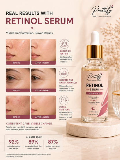 Prettify Retinol Renewal Serum for smoother, brighter-looking skin