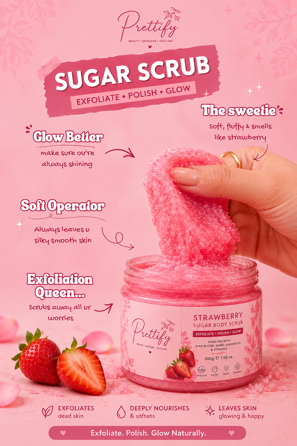 Strawberry Velvet Sugar Body Scrub